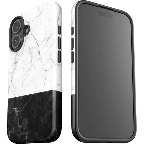 Marble Split iPhone 16 Plus Impact Case